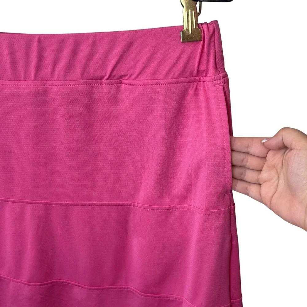Court‎ Haley Tiered Mesh Pink Skort Athletic Tennis Golf Feminine Preppy L